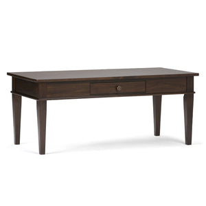 English Elm Carlton Coffee Table - Handcrafted Dark Tobacco Brown With Storage & Timeless Transitional Design B136P158131