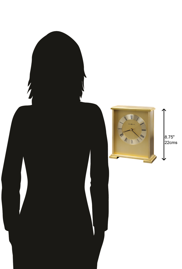 Hekman Furniture 645569 Elegant Brass Tabletop Clock - Classic Design With Quartz Movement For Home & Office Décor Metal Exton Tabletop 645569