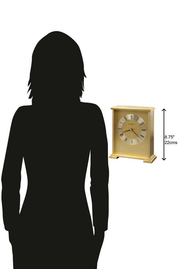 Hekman Furniture 645569 Elegant Brass Tabletop Clock - Classic Design With Quartz Movement For Home & Office Décor Metal Exton Tabletop 645569