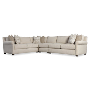 Bernhardt Bernhardt Barnes 4-Piece Sectional — Made-To-Order Transitional Fabric Sofa, Durable Frame, Customizable Finish And Comfort K2265