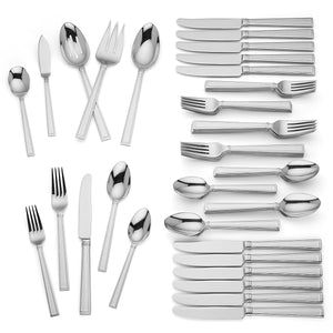 Lenox Bratton 65-Piece Flatware Set Metallic, STAINLESS METAL 883708