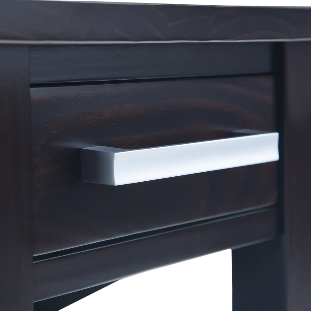 English Elm Kitchener Narrow Side Table In Rich Hickory Brown – Versatile Storage For Small Spaces & Style B136P159550