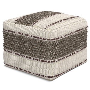 English Elm Grady Square Pouf - Handcrafted Earth Tone Accent For Comfort, Seating, Or Footstool Use B136P159322