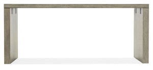 Hooker Furniture Linville Minimalist 60" Oak Desk In Smoked Mink Finish — Fully Finished Sides, Spacious Work Surface 6150-10952-85