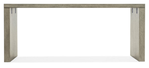 Hooker Furniture Linville Minimalist 60" Oak Desk In Smoked Mink Finish — Fully Finished Sides, Spacious Work Surface 6150-10952-85