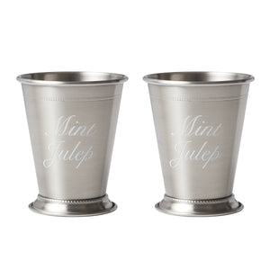 Lenox Cambridge Stainless Steel Mint Julep Cups, Set of 2 NO COLOR METAL 94756STSDS