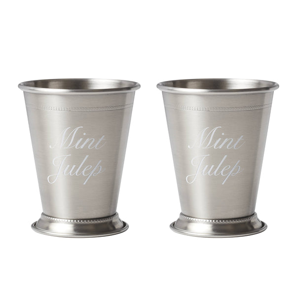 Lenox Cambridge Stainless Steel Mint Julep Cups, Set of 2 NO COLOR METAL 94756STSDS
