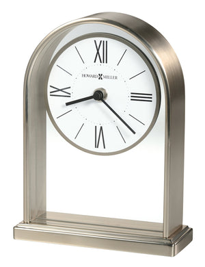 Hekman Furniture 645826 Jefferson Tabletop Clock - Elegant Brushed Nickel Design With Black Roman Numerals & Quartz Movement Nickel Jefferson Tabletop Clock 645826