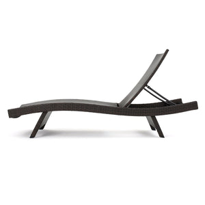 English Elm Christopher Knight Home® - Salem Pe Wicker Chaise Lounge Set - Adjustable, Ergonomic Outdoor Lounges For Poolside Relaxation 52005.00MP2