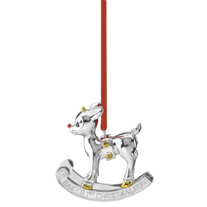 Lenox 2024 Baby's 1st Christmas Rudolph Ornament Metallic, SLVR PLATE METAL 895757