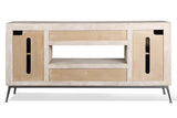 Parker House Crossings - Monaco 69 In. TV Console Weathered Blanc Solid Mango MON#69