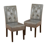 Christopher Knight Home® - Noble House - Taylor Grey Bonded Leather Dining Chair - Set of 2