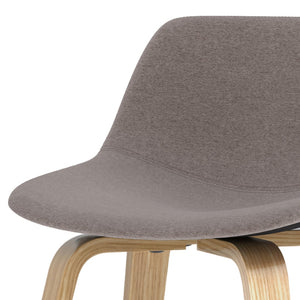 English Elm Randolph Mid-Century Modern Counter Bar Stools Set Of 2 - Stylish Bentwood With Upholstered Comfort B136P159452-GIGA