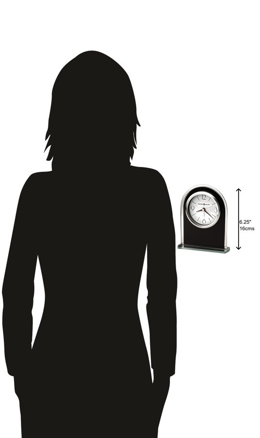 Hekman Furniture 645702 Ebony Luster Table Clock - Modern Quartz Movement, Stylish Design For Any Room Decor  Ebony Luster Tabletop Clock 645702