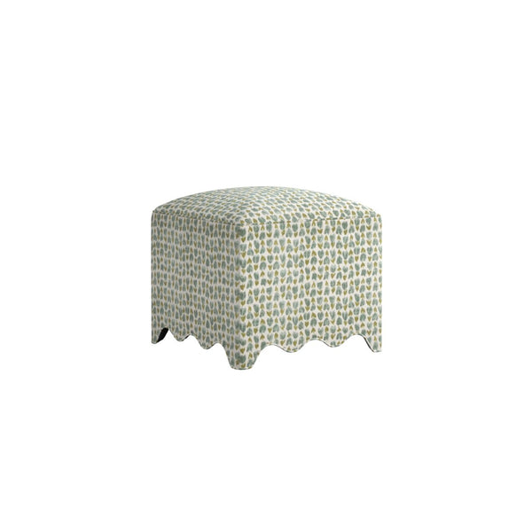 A.R.T. Furniture Lowry Ottoman - Plush Dusty Rose Accent Piece with Scalloped Base for Stylish Living Spaces Blue 738504-5100