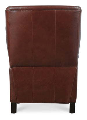 Hooker Furniture Henley Luxe Power Recliner In Top-Grain Aniline Leather With Power Headrest And Usb Charging Red RC826-PH-054