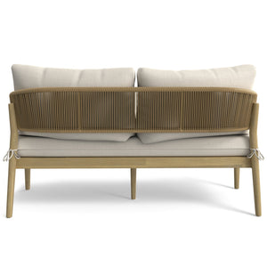 English Elm Bayshore Outdoor Sofa Natural – Handcrafted Acacia & Rust‑Resistant Aluminum, Weather‑Resistant Fabric B136P159390