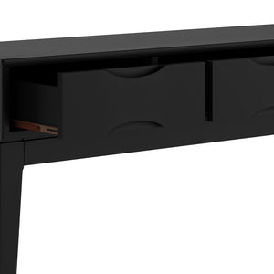 English Elm Harper Console Sofa Table - Mid-Century Modern Design, Black Finish, Stylish Storage Solution For Home B136P158707