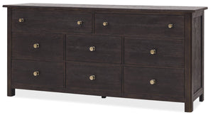 Hooker Furniture Driftwood Buckboard Eight-Drawer Dresser With Cedar-Lined Drawers, Jewelry Tray & Rustic Distressing Blacks 6820-90202-99