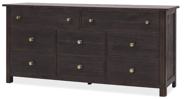 Hooker Furniture Driftwood Buckboard Eight-Drawer Dresser With Cedar-Lined Drawers, Jewelry Tray & Rustic Distressing Blacks 6820-90202-99