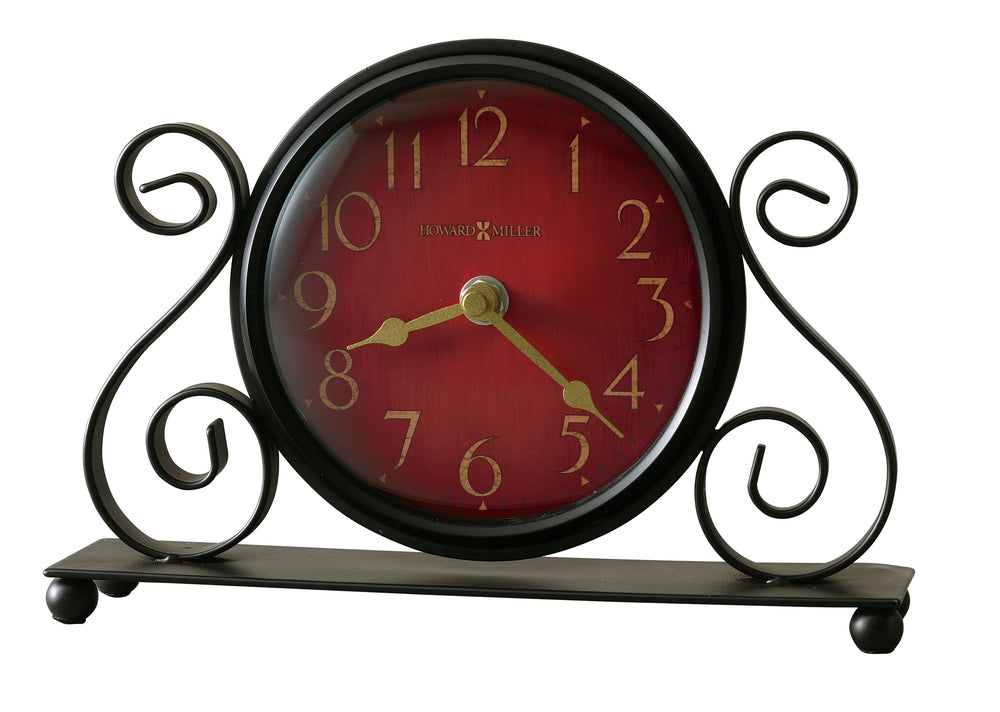 Hekman Furniture 645649 Marisa Tabletop Clock - Antique Red Dial With Elegant Iron Design, Quartz Movement & Charm  Marisa Tabletop Clock 645649