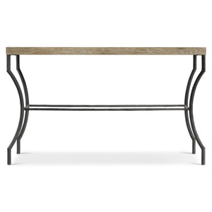 Bernhardt Bernhardt Tribeca Console Table — Wire‑Brushed Aurum Oak Top & Sculptural Barlow Steel Legs, 54" 333911