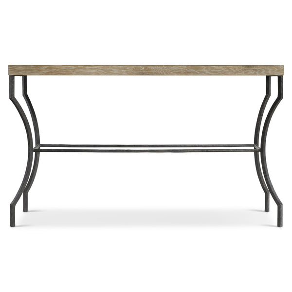 Bernhardt Bernhardt Tribeca Console Table — Wire‑Brushed Aurum Oak Top & Sculptural Barlow Steel Legs, 54" 333911