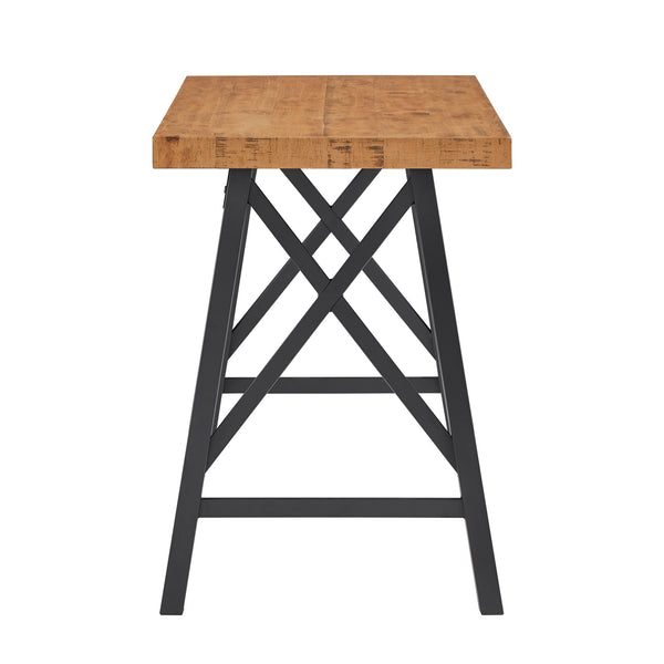 Homelegance By Top-Line Alastor Rustic X-Base Desk Natural MDF