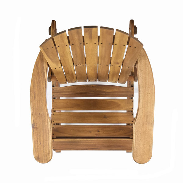 English Elm Christopher Knight Home® - MALIBU Adirondack Rocking Chair in Handcrafted Acacia Wood for Patio, Weather-Resistant Comfort & Style Natural 43 L x 28 W x 14.5 H 61681.00