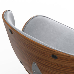 English Elm Marana Dining Chair In Stone Grey - Stylish Mid-Century Modern Design For Home & Office Use B136P158920