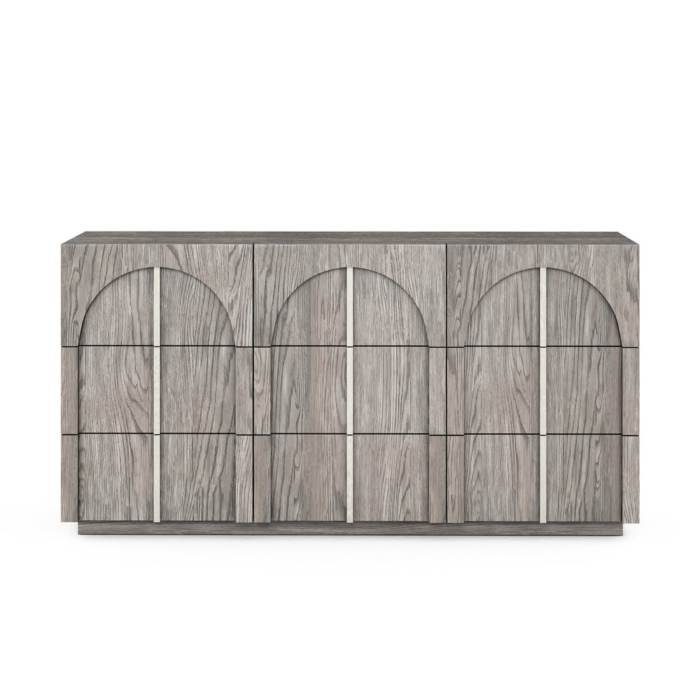 A.R.T. Furniture Vault Dresser - Elegant Mink Finish, Nine Spacious Drawers, Cedar-lined Bottoms & Modern Design Gray Parawood Solids,White Oak Veneers 285131-2354