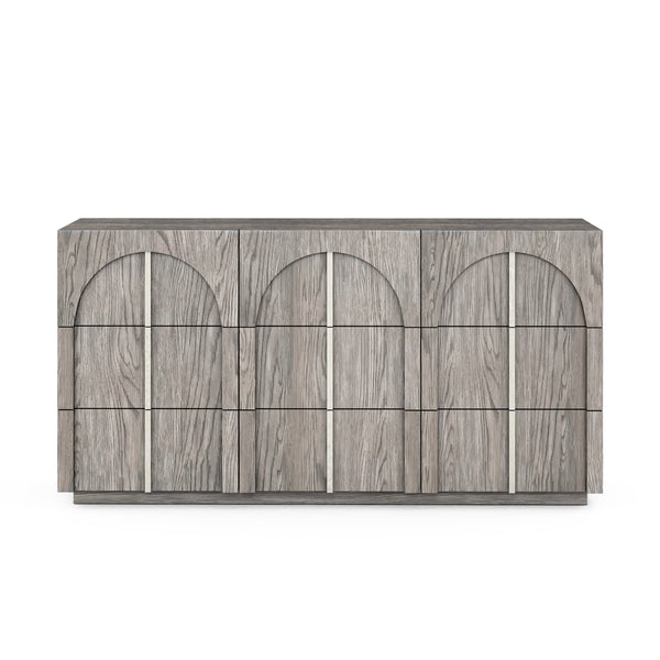 A.R.T. Furniture Vault Dresser - Elegant Mink Finish, Nine Spacious Drawers, Cedar-lined Bottoms & Modern Design Gray Parawood Solids,White Oak Veneers 285131-2354