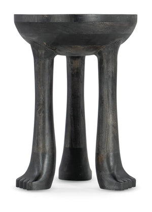 Hooker Furniture Commerce Mango Spot Table — Black Mango Wood Round Accent Table With Claw Feet, Compact 17"X24" Stylish Surface 7228-50692-85
