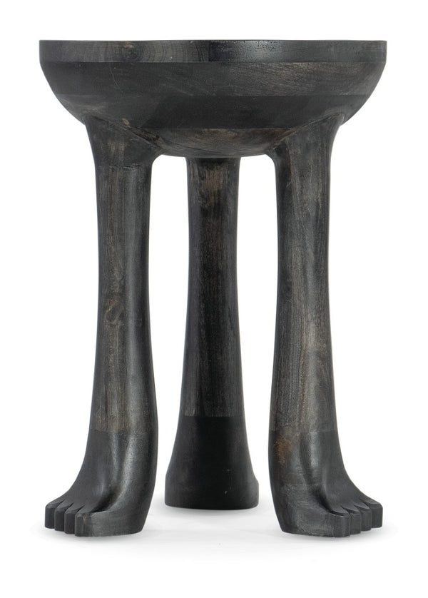 Hooker Furniture Commerce Mango Spot Table — Black Mango Wood Round Accent Table With Claw Feet, Compact 17"X24" Stylish Surface 7228-50692-85