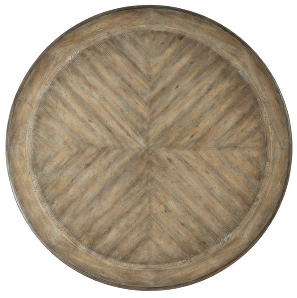 Hooker Furniture Castella 72-Inches Round Urn Table - Antique Slate Pedestal Dining Table Seats 8, Distressed Resort Charm 5878-75213-80