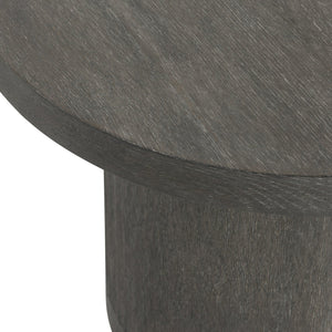 Bernhardt Bernhardt Tribeca Pedestal Side Table — Wire-Brushed Oak Round Top, Tadon Rustic Finish, Versatile Accent 333124