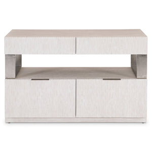 Bernhardt Bernhardt Weathered Bone Alesio File Credenza With Chiseled Drawer Fronts, Nickel Accents, 48"W X 30"H D15914