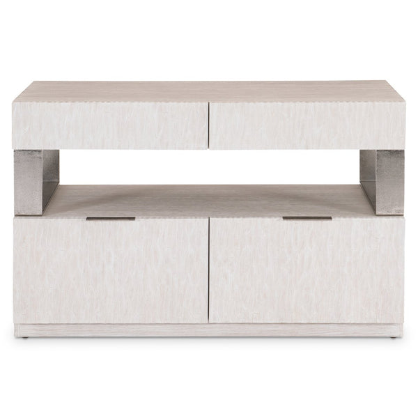 Bernhardt Bernhardt Weathered Bone Alesio File Credenza With Chiseled Drawer Fronts, Nickel Accents, 48"W X 30"H D15914