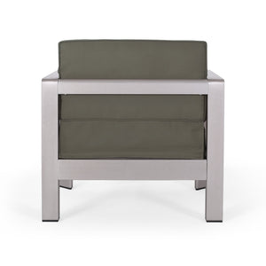 English Elm Christopher Knight Home® - AVIARA Aluminum Club Chair with Deep Seating and Low-Profile Design, Durable 400 lb Capacity, Compact Natural 64077.00