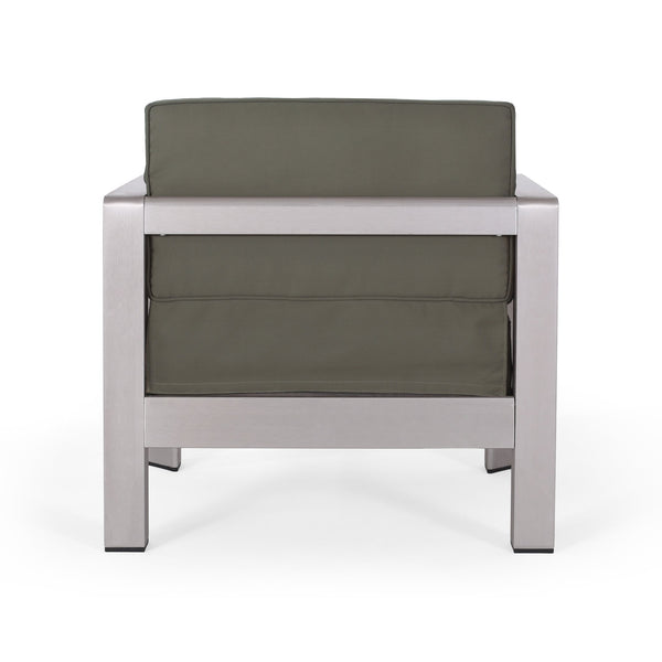 English Elm Christopher Knight Home® - AVIARA Aluminum Club Chair with Deep Seating and Low-Profile Design, Durable 400 lb Capacity, Compact Natural 64077.00
