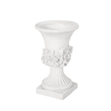 Christopher Knight Home® - Noble House - Calliope Outdoor Traditional Roman Chalice Garden Urn Planter with Floral Accents, Antique White