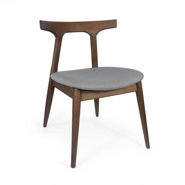 English Elm Dining Chair Set of 2 Curved Back Faux Leather Upholstered Seats for Modern Farmhouse Decor 72662.00
