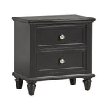 Homelegance By Top-Line Dasha 2-Drawer End Table Black Wood