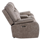 Parker House Parker Living Blake - Desert Taupe Reclining Console Loveseat Desert Taupe 100% Polyester (W) MBLA#822C-DTAU