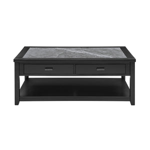 English Elm Steve Silver - Garvine - Sintered Stone Coffee Table - Black