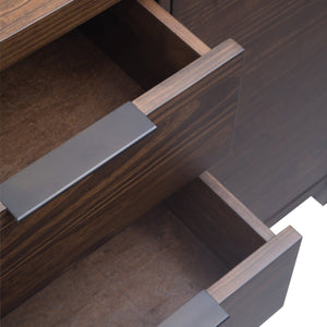 English Elm Hollander handcrafted solid wood sideboard buffet with 4 drawers, 2 doors & adjustable shelving, 54"W Dark Brown B136P158684