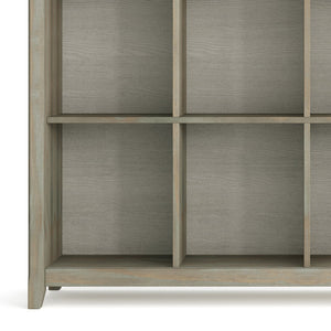 English Elm Acadian 12-Cube Storage Unit In Distressed Grey - Rustic Solid Wood Organizer For Any Room B136P158285