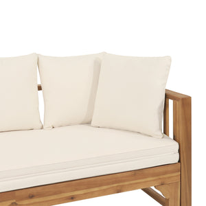 English Elm Christopher Knight Home® - Outdoor Acacia Wood Daybed Sofa: Stylish 3-Seater Lounge With Water-Resistant Cushions For Patios 74327.00BEIGE