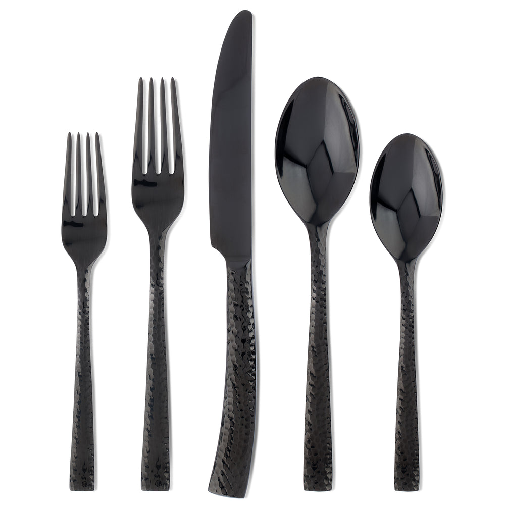 Lenox Hampton Forge Paris Hammered Gunmetal Titan 18/0 20 Piece Set Metallic, GUNMETAL METAL EFB96M20QT