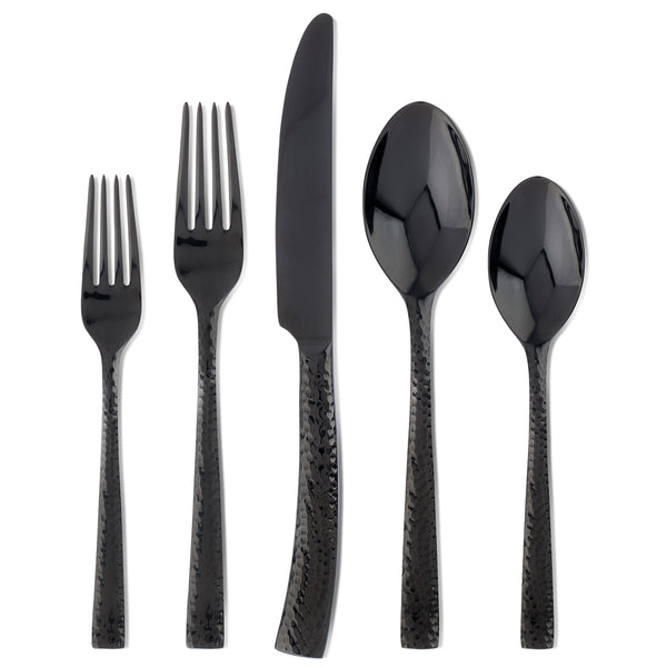 Lenox Hampton Forge Paris Hammered Gunmetal Titan 18/0 20 Piece Set Metallic, GUNMETAL METAL EFB96M20QT